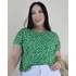 Blusa Feminina Plus Size Decote Canoa 46 A 52 Verão Elegante