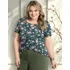 Blusa Feminina Plus Size Manga Curta Gordinhas Tam 46 Ao 60