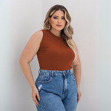 Blusa Feminina Regata Cavada