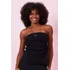 Blusa Feminina Sem Alça Com Drapeado Planet Girls Preto