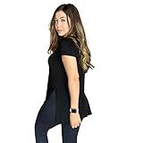 Blusa Feminina Sobre Legging Longa Tapa Bumbum Fitness Liso Camisa (preto, G)