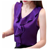 Blusa Feminina Social Babados