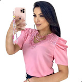 Blusa Feminina Social Com
