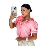 Blusa Feminina Social Detalhe