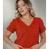 Blusa Feminina Social Duna Decote V Manga Curta