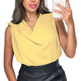 Blusa Feminina Social Gola