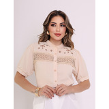 Blusa Feminina Social Manga