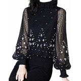 Blusa Feminina Social Manga
