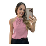 Blusa Feminina Social Sem