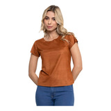 Blusa Feminina Suede T