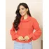 Blusa Feminina Sueter Gola Boba Tricô Inverno Chique