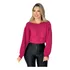 Blusa Feminina Sueter Gola Canoa Tricô Inverno Chique Linda