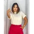 Blusa Feminina T-shirt Camiseta Gola Alta Algodão Premium