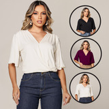 Blusa Feminina Transpassada Moda