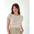 Blusa Feminina Tshirt Camiseta Listrada Minimalista Básica