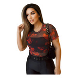 Blusa Feminina Tule Manga