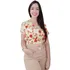 Blusa Feminina Verão Linda Gola Decote V Cropped Manga Curta