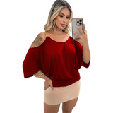 Blusa Feminina Viscolycra Ombro