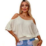 Blusa Feminina Viscolycra Ombro