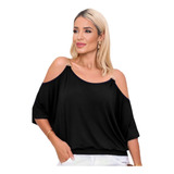 Blusa Feminina Viscolycra Ombro