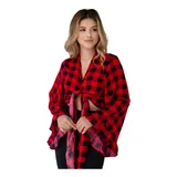 Blusa Feminina Xadrez Amarracoes