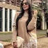 Blusa Feminino Manga Longa Tricot Ponche Com Franja
