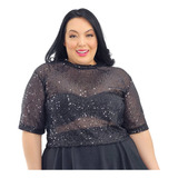 Blusa Feminino Paete Brilho