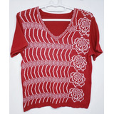 Blusa Floral Em Trico