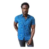 Blusa Floral Masculina Manga