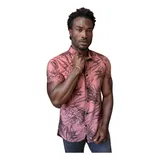 Blusa Floral Masculina Manga