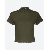 Blusa Frufru Manga Curta