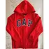 Blusa Gap Moletom - Zíper Vermelha Infantil