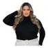 Blusa Gola Alta Cacharrel Feminina Plus Size Malha G1 G2 G3