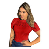 Blusa Gola Alta Manga