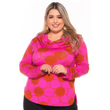 Blusa Gola Boba, Ombro A Ombro E Capuz - Plus Size - Malha