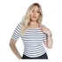 Blusa Gola O Ribana Canelada Feminina Manga Curta