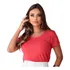 Blusa Gola Redonda Básica Manga Curta Viscolycra Premium