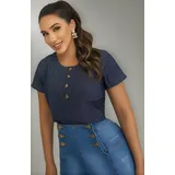 Blusa Jeans Feminina Manga