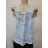 Blusa Jeans Malhado Bordados