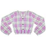 Blusa Juvenil Look Jeans Bata Xadrez Collor - Pink - 6