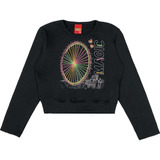 Blusa Kyly Infantil Juvenil Menina Teen Moletinho Leve 10a18