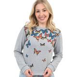 Blusa Lanzinha Estampa Borboletas