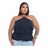 Blusa Lese Babados Camadas Bata De Amarrar Plus Tendência