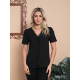 Blusa Lese Poliester Chiffon