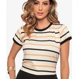 Blusa Listrada Feminina Basica