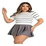 Blusa Listrada Tricot Modal