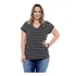 Blusa Listrada Verão Tendencia 2018 Plus Size Veste 40 Ao 56