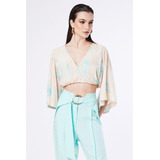 Blusa Manga Ampla Estampada