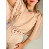 Blusa Manga Ampla Flocada