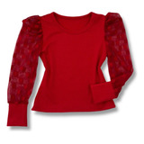 Blusa Manga Bufante Tule